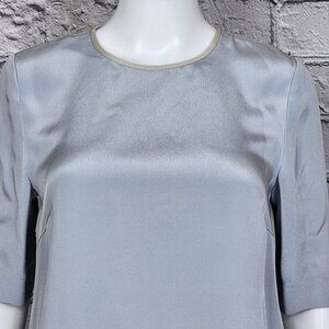 Jigsaw Silk Two Tone Blue and Grey Dress, Women's 4, NWT